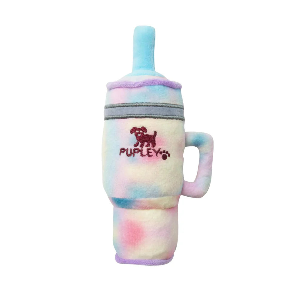 Baby Pupley Plush Dog Toy with Plush Straw 6" - Bellhaven & Co.