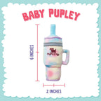 Baby Pupley Plush Dog Toy with Plush Straw 6" - Bellhaven & Co.