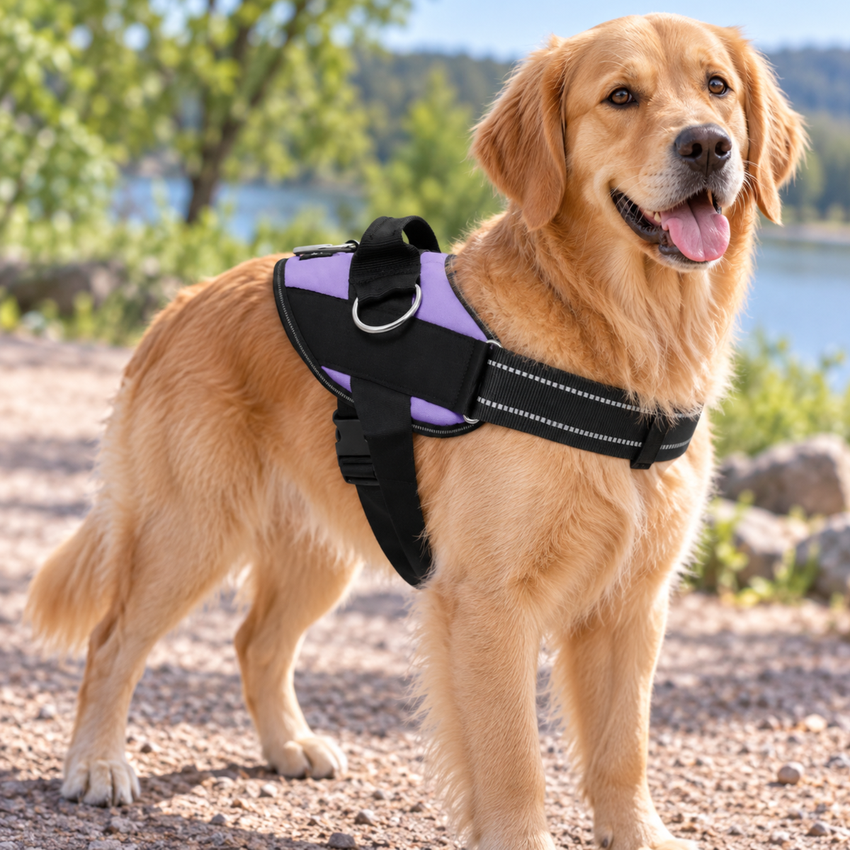 ShawnCo Essential Dog Harness No-Pull Pet Vest with 3 Leash Clips No Choke, Reflective